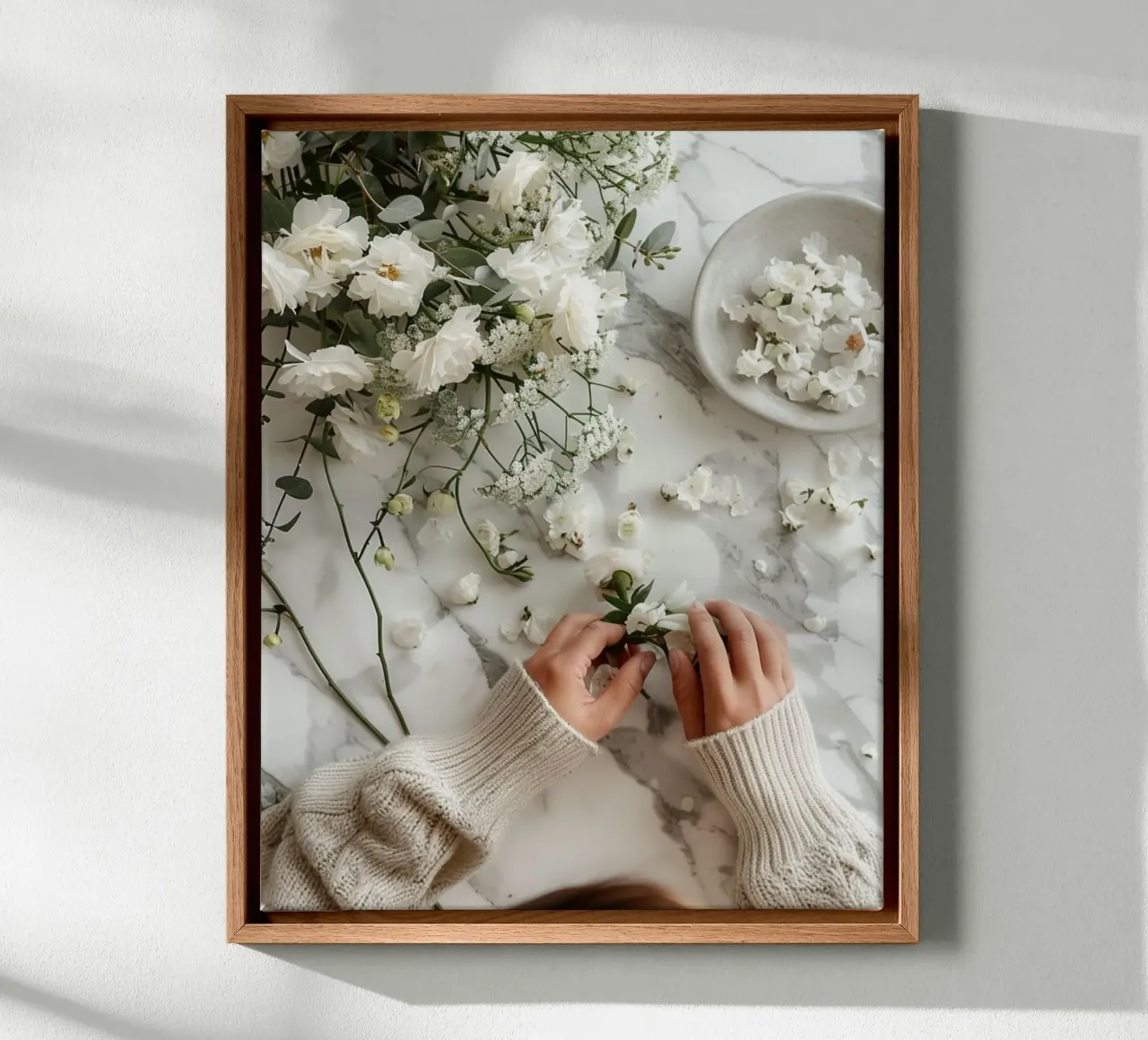Mint Reverie canvas with Floater frame by PhotoVibe Decor