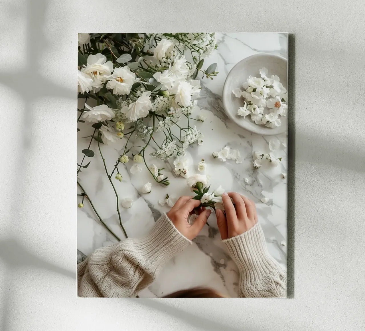 Mint Reverie canvas with Floater frame by PhotoVibe Decor