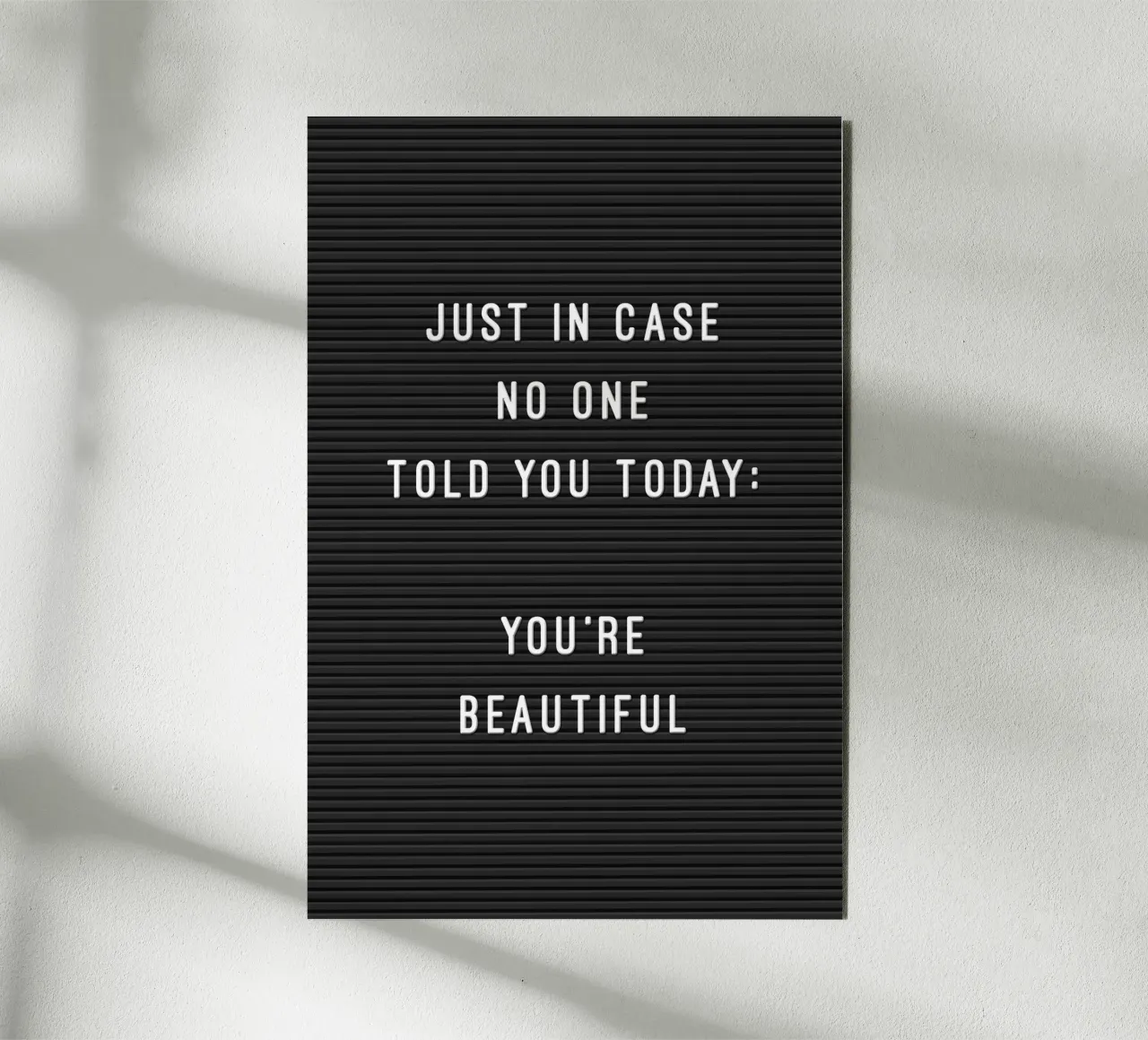 Letterboard You're Beautiful alluminio dibond da Hafenkönigin