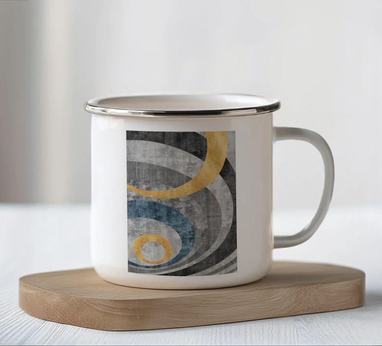abstract art arches tazza in smalto da vintageshop