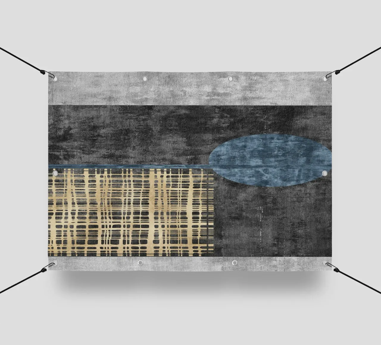 abstract art beige lines lonas publicitarias de vintageshop
