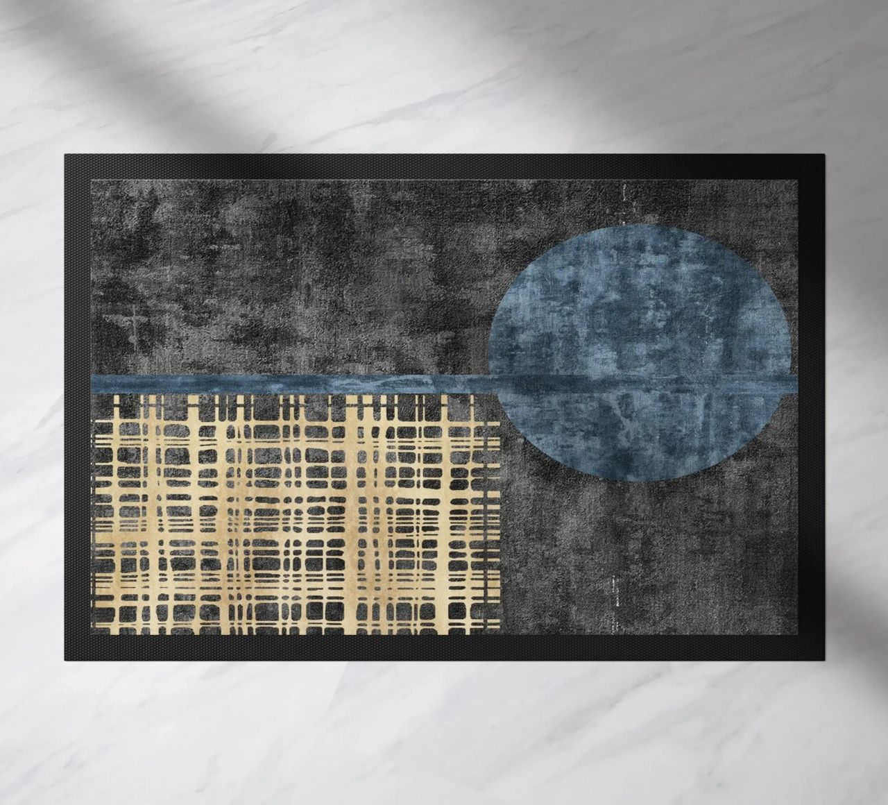 abstract art beige lines zerbino da vintageshop