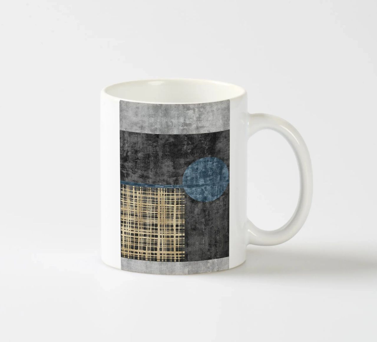 abstract art beige lines tazza in ceramica da vintageshop