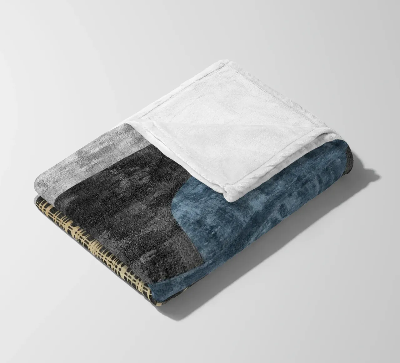 abstract art beige lines coperta in pile da vintageshop
