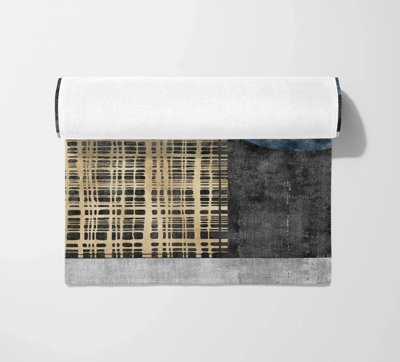 abstract art beige lines telo mare da vintageshop