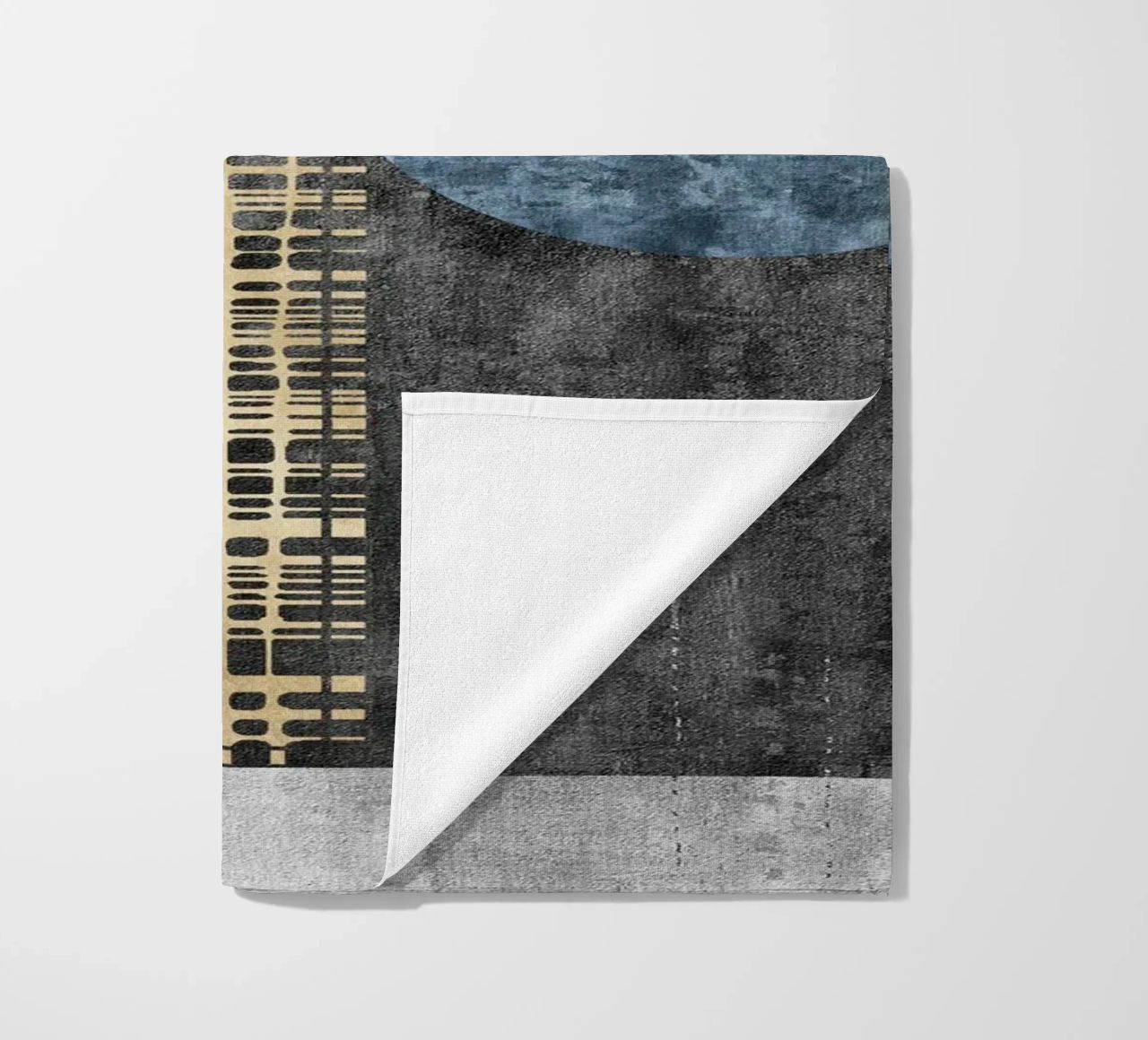 abstract art beige lines telo mare da vintageshop