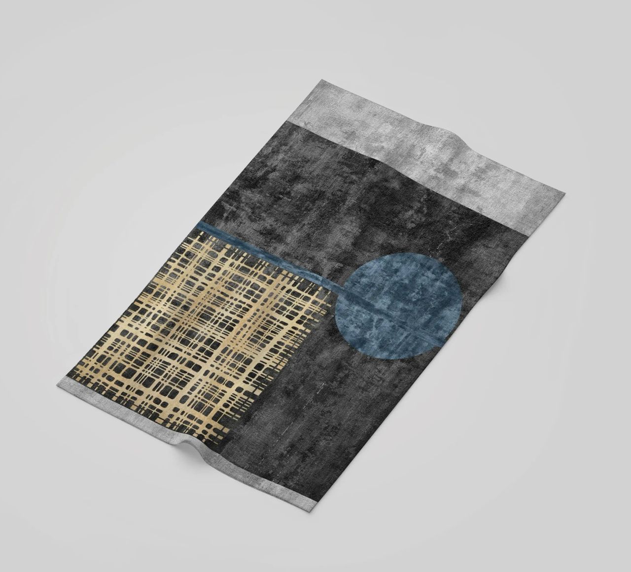 abstract art beige lines telo mare da vintageshop