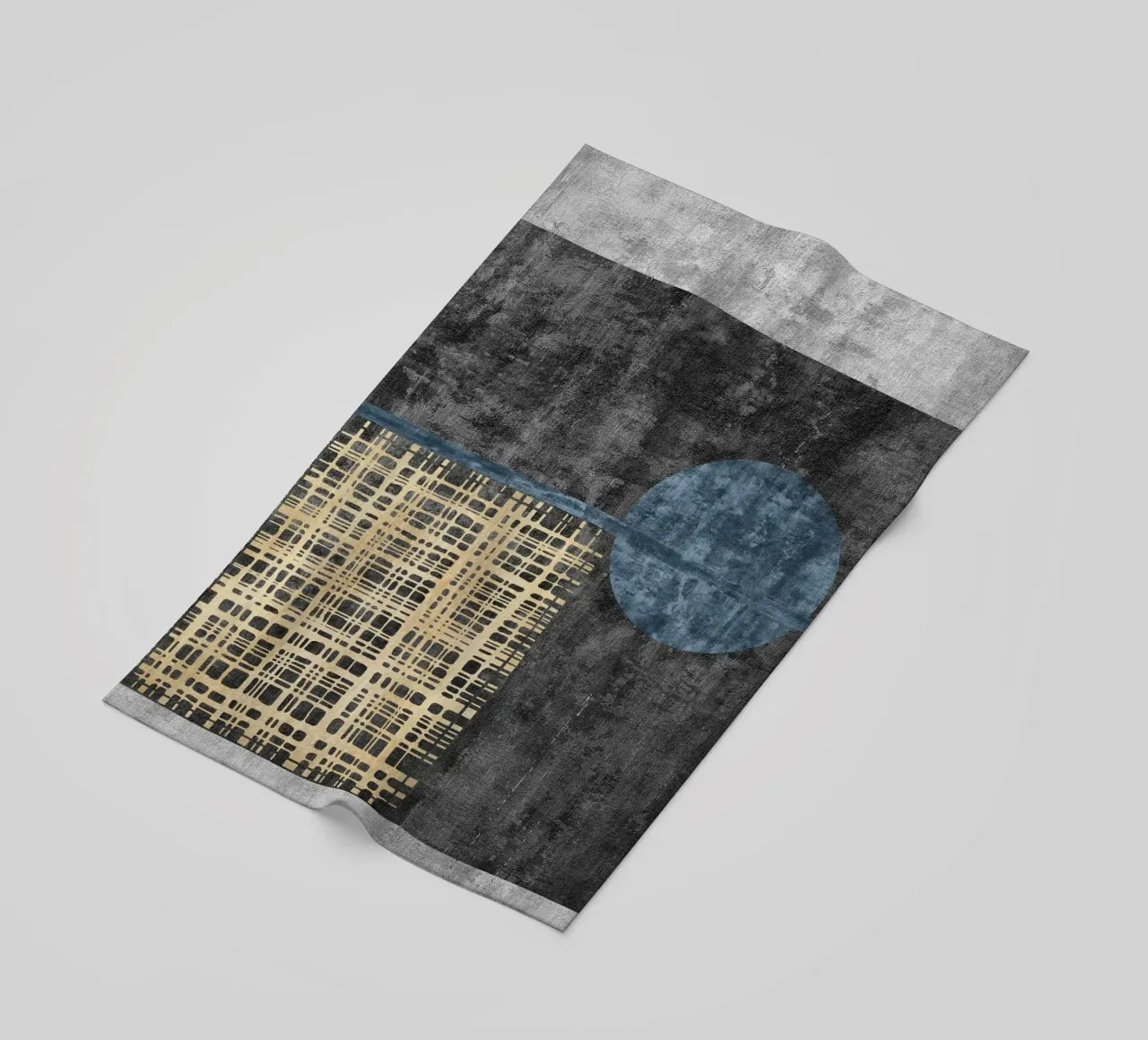 abstract art beige lines telo mare da vintageshop