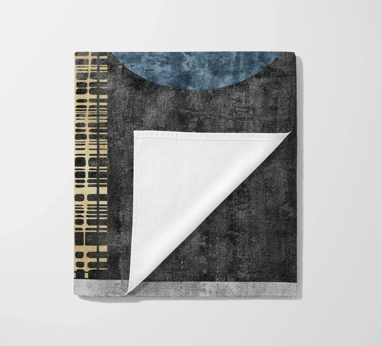 abstract art beige lines telo mare da vintageshop