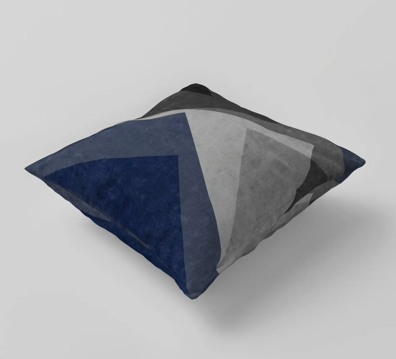 overlapping geometric abstract art cuscino da vintageshop