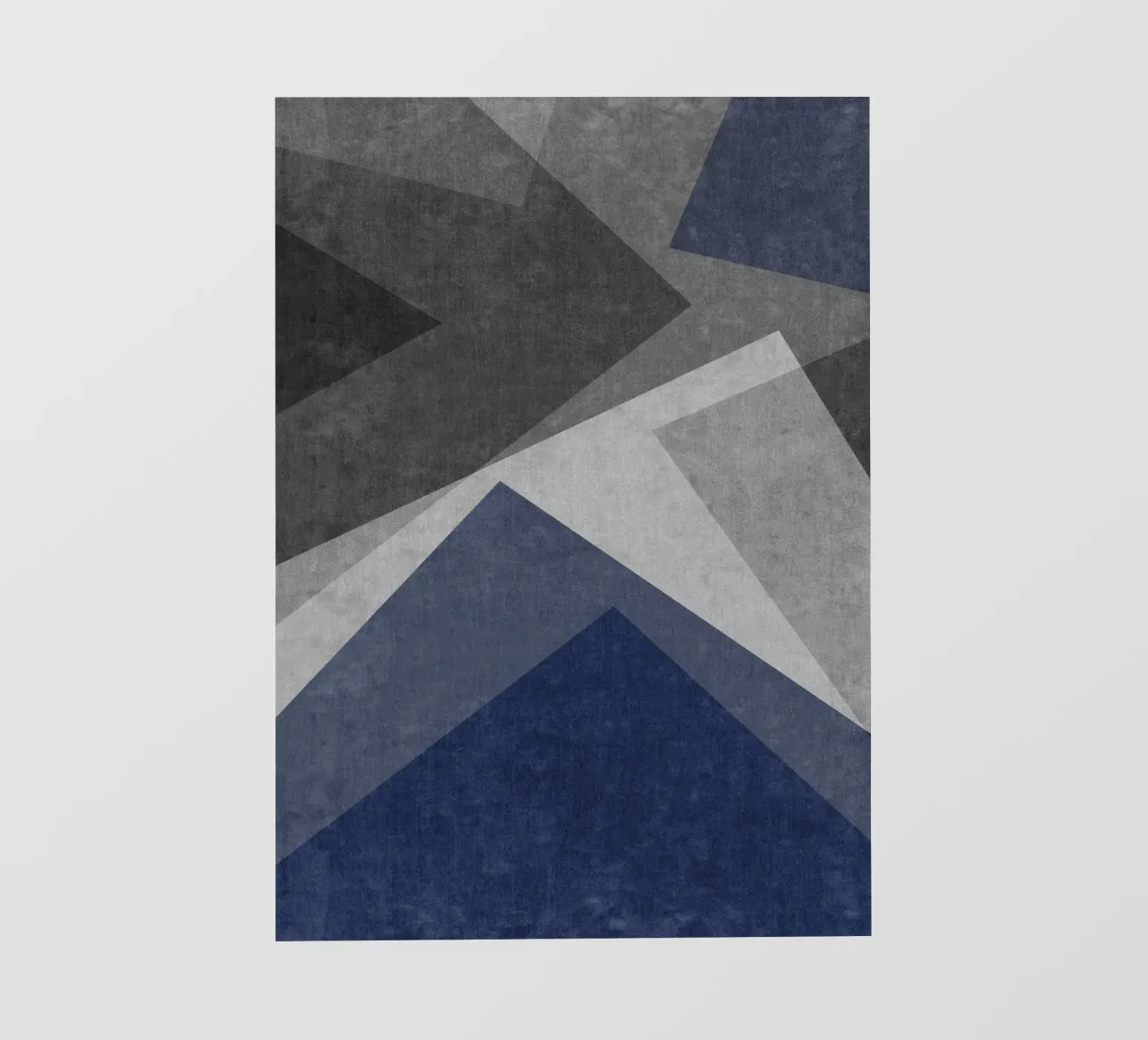 overlapping geometric abstract art telo in pvc da vintageshop