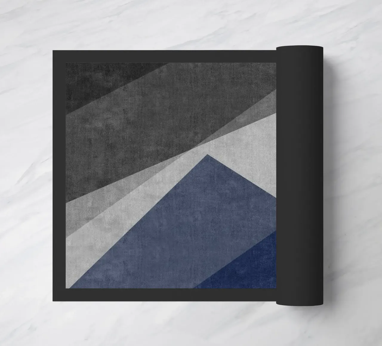 overlapping geometric abstract art doormat by vintageshop