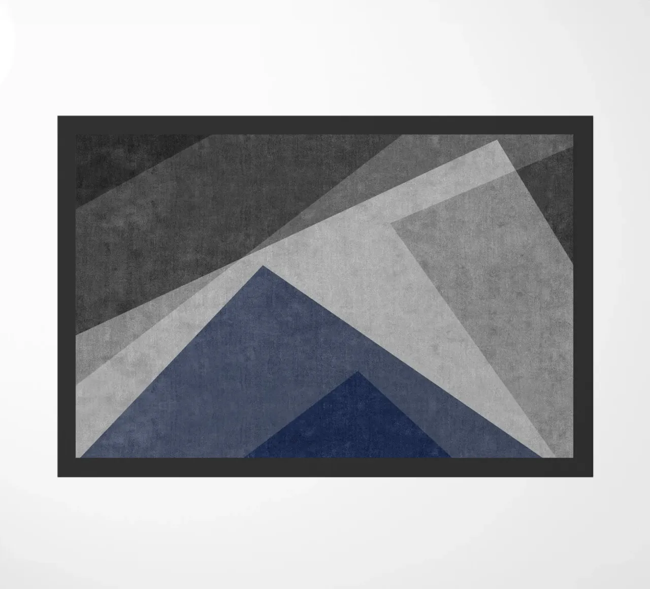 overlapping geometric abstract art doormat by vintageshop
