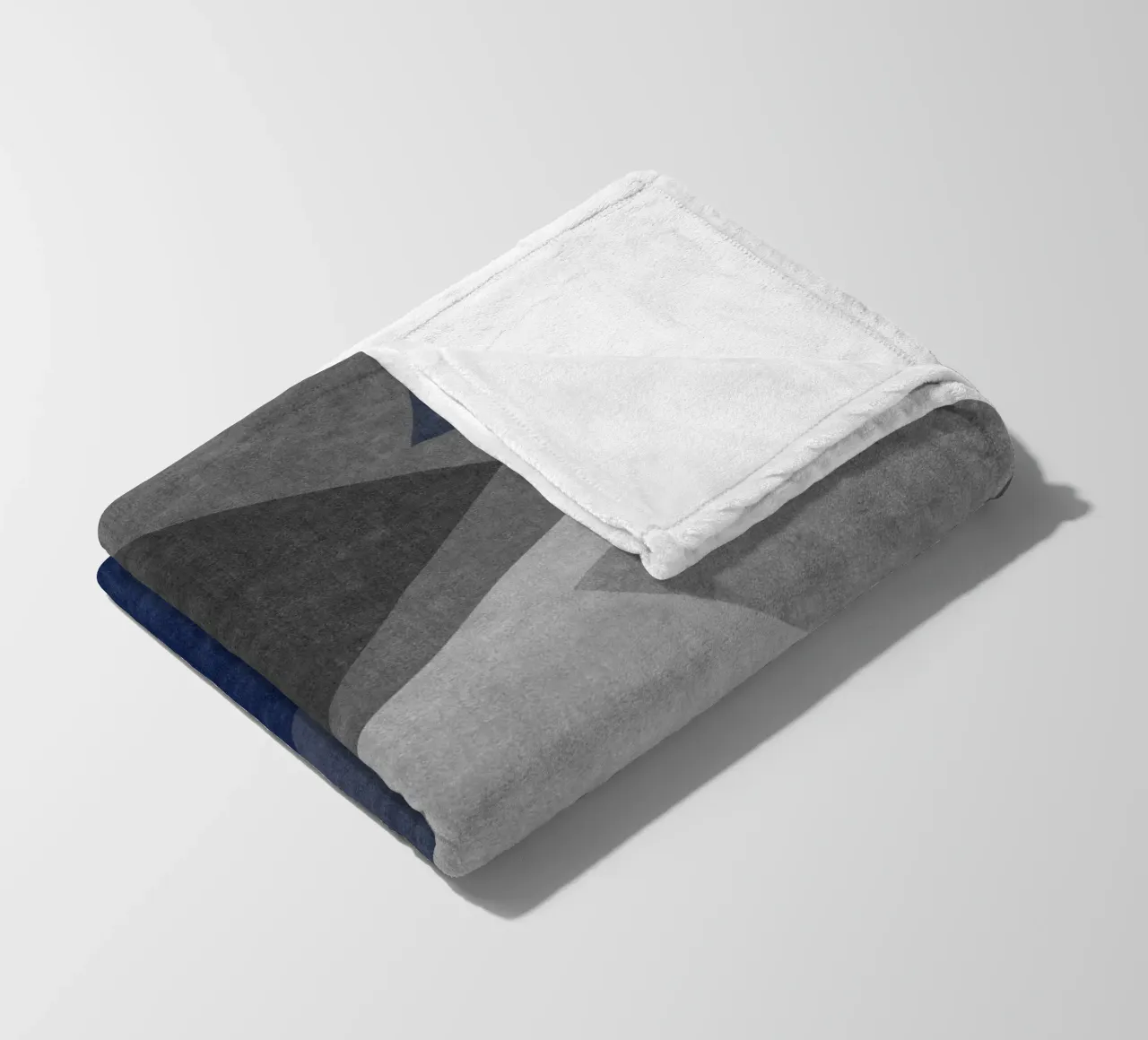 overlapping geometric abstract art coperta in pile da vintageshop