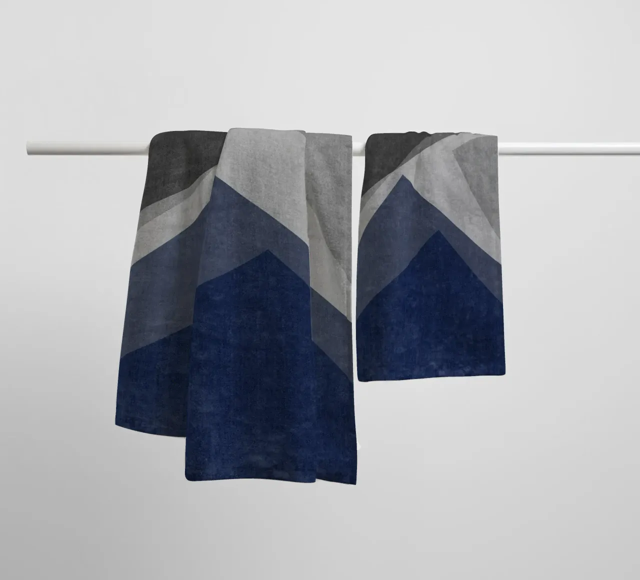 overlapping geometric abstract art asciugamano da bagno da vintageshop