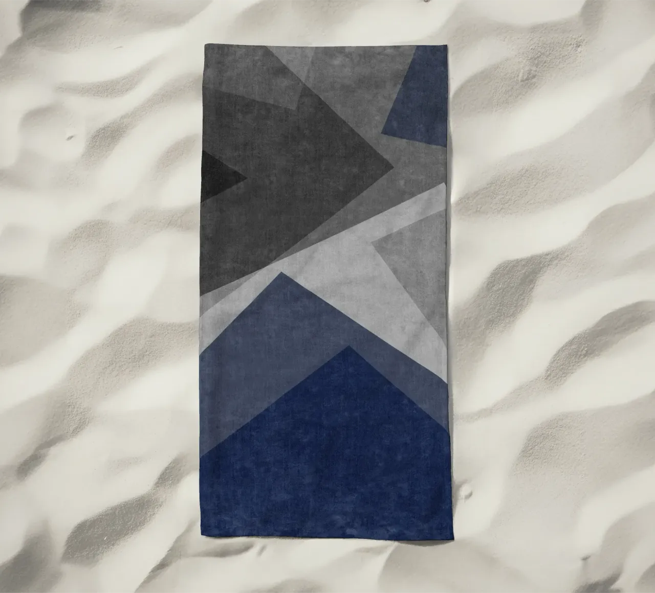 overlapping geometric abstract art telo mare da vintageshop