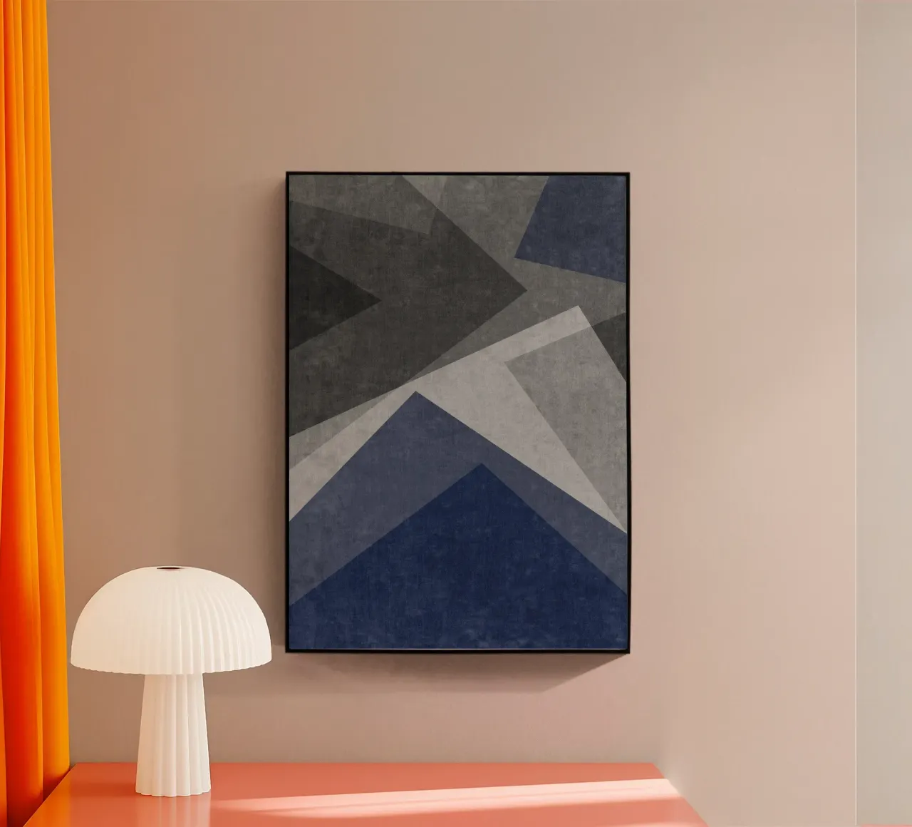 overlapping geometric abstract art plexiglass da vintageshop