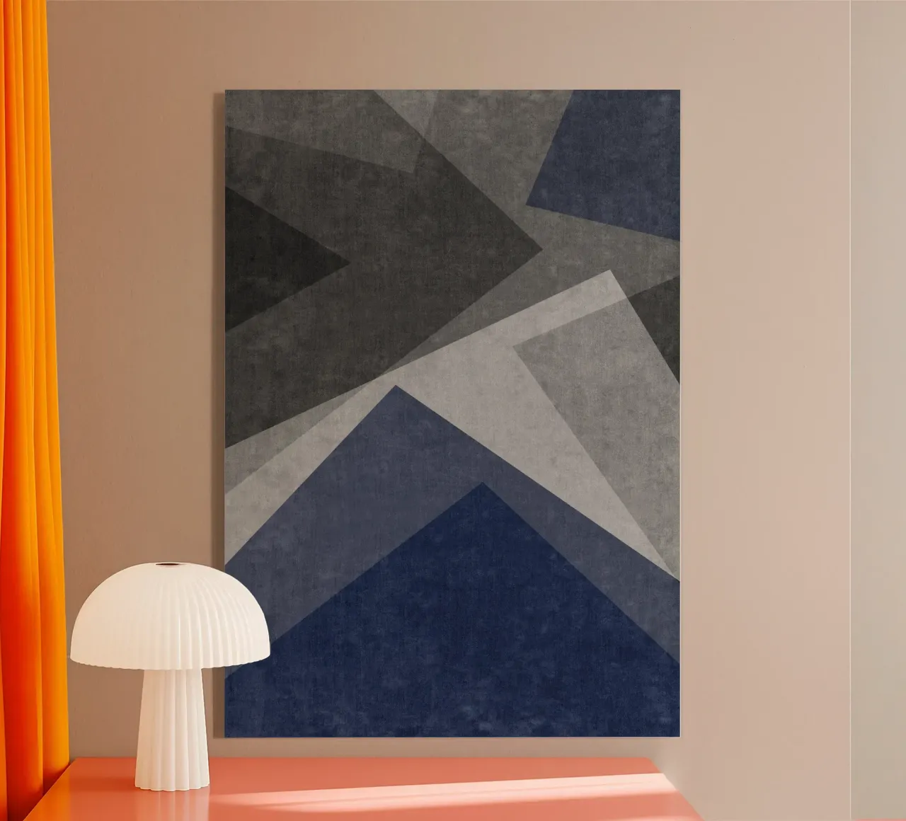 overlapping geometric abstract art plexiglass da vintageshop