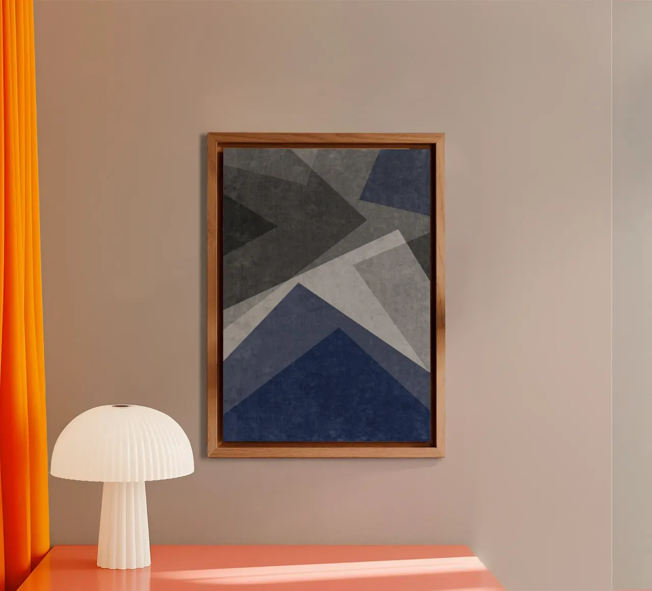 overlapping geometric abstract art alluminio dibond da vintageshop