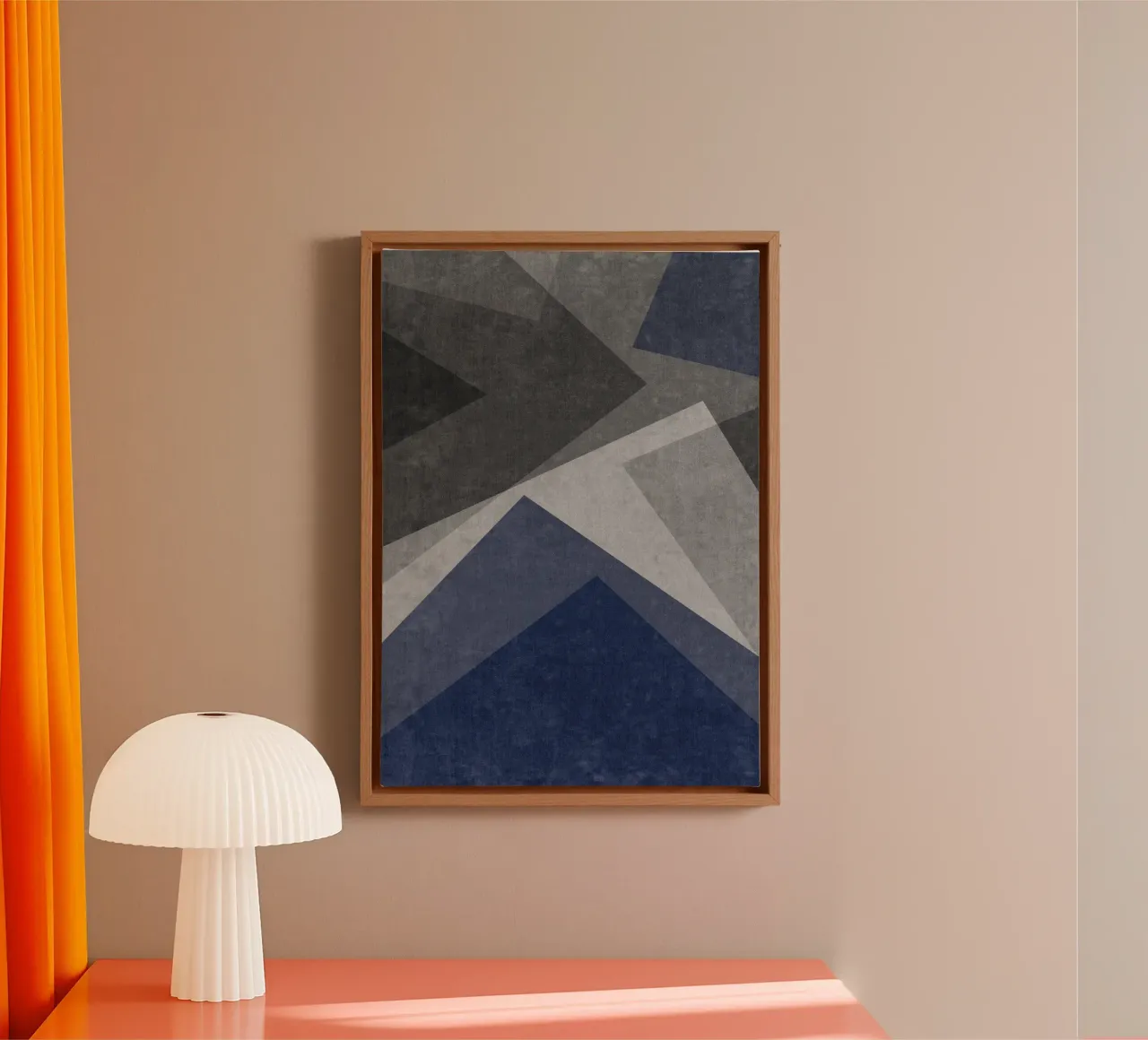 overlapping geometric abstract art tela da vintageshop
