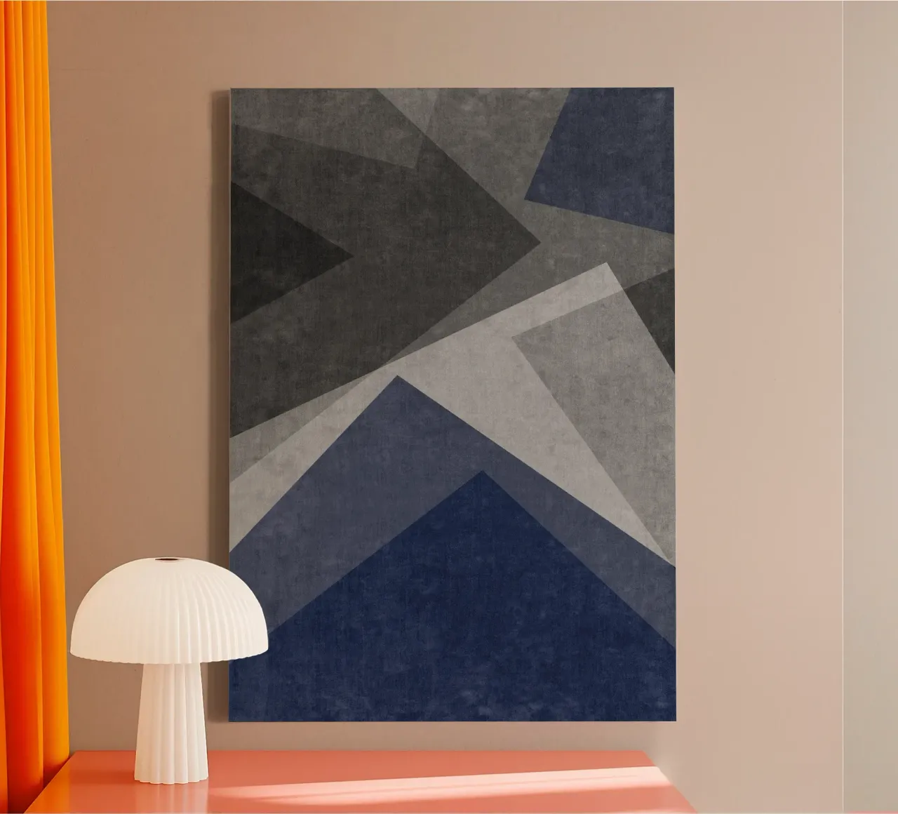 overlapping geometric abstract art tela da vintageshop