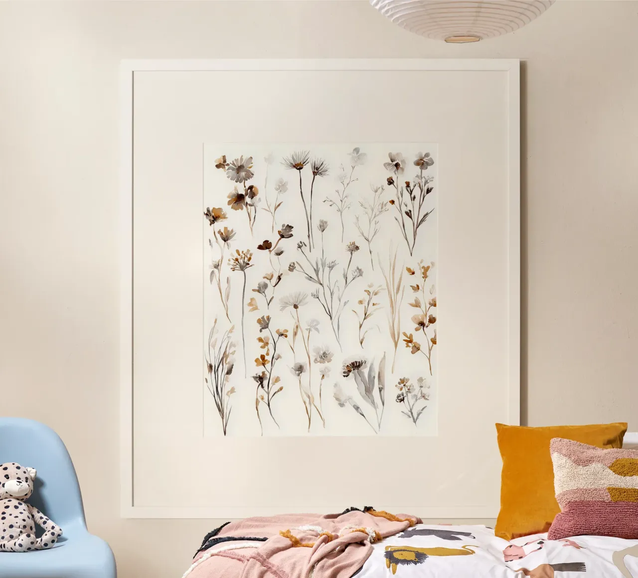 Note sul campo in seppia poster da Sophia Calder Studio