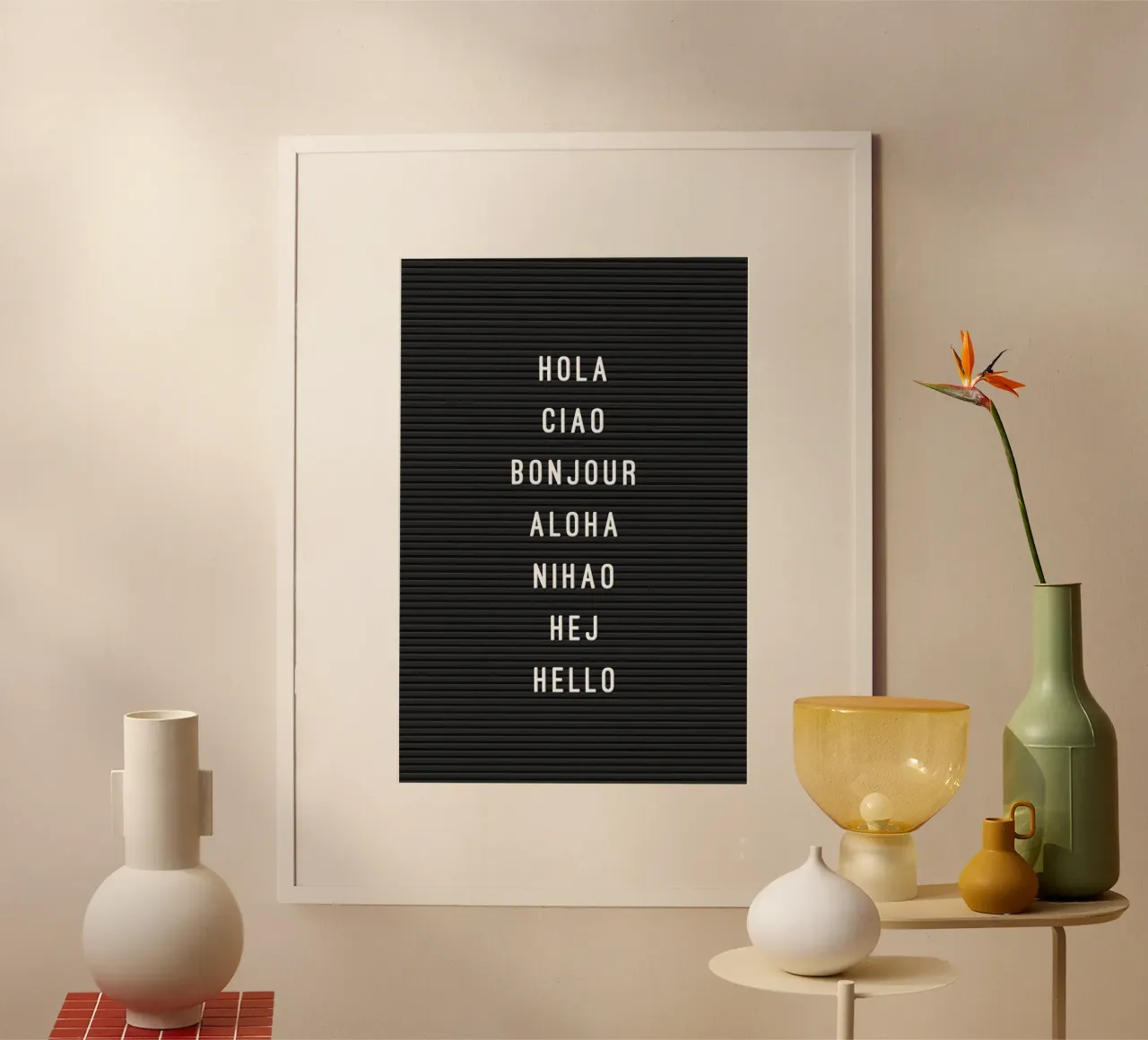 Letterboard Hello poster da Hafenkönigin
