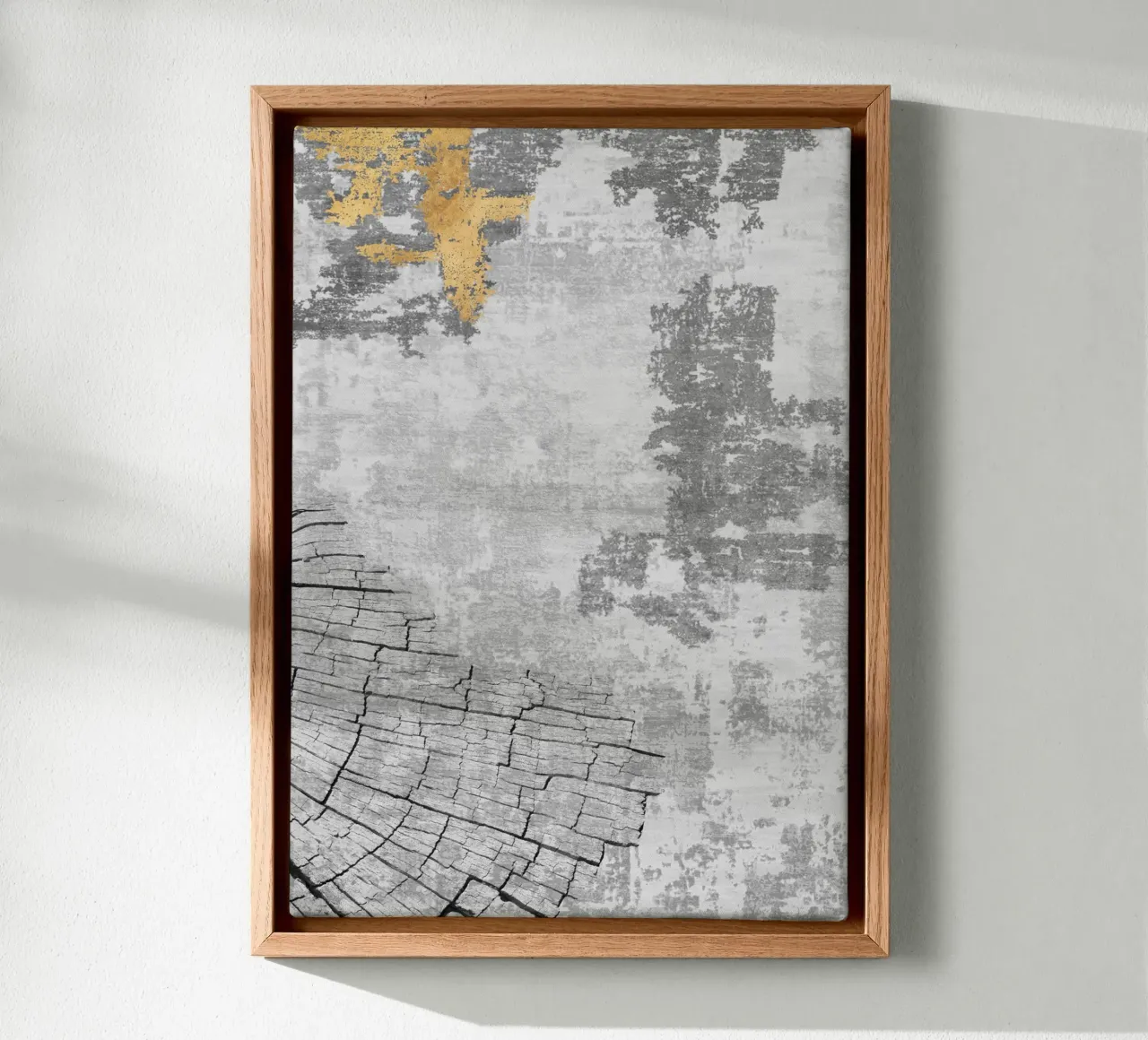 abstract art wood texture tela con Cornice a cassetta da vintageshop