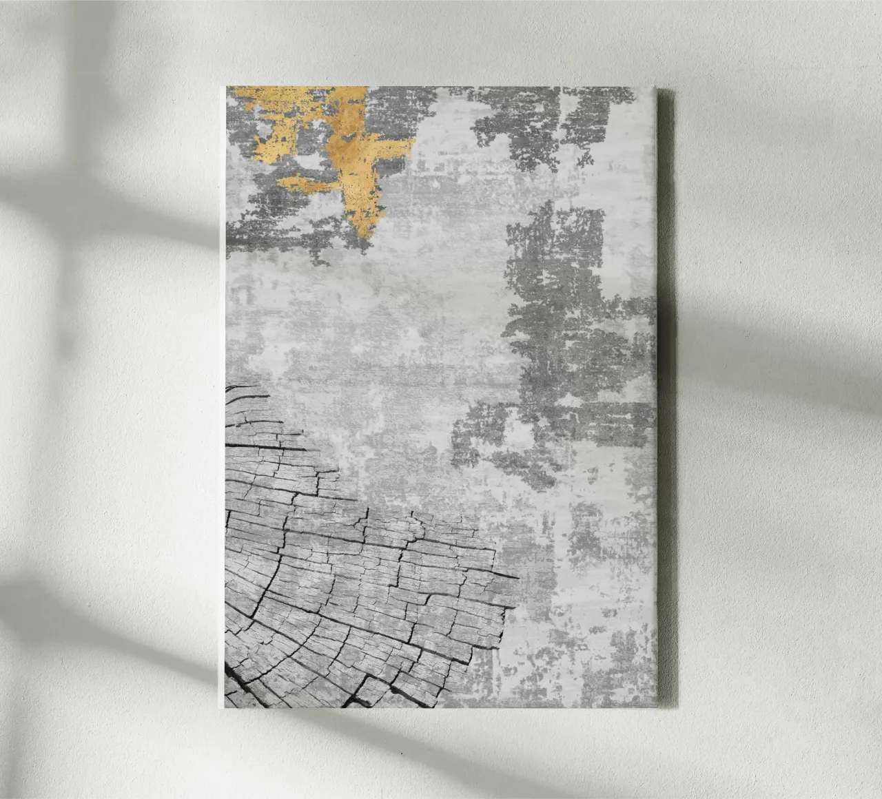 abstract art wood texture tela con Cornice a cassetta da vintageshop