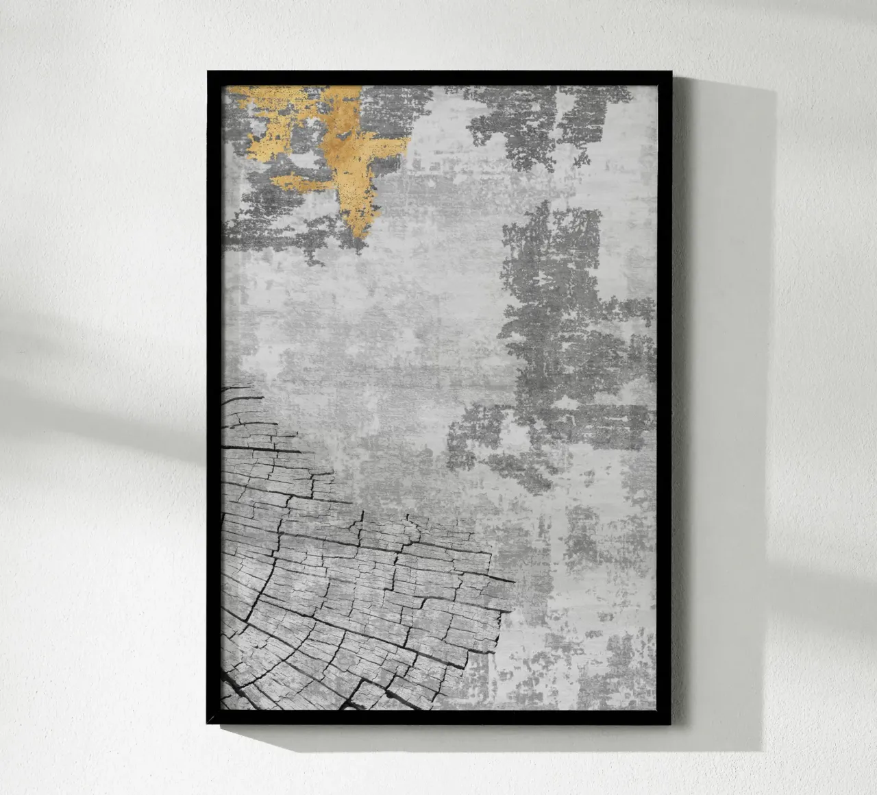 abstract art wood texture poster con telaio in alluminio da vintageshop