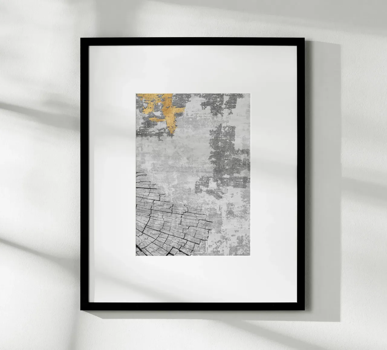 abstract art wood texture poster con telaio in alluminio da vintageshop