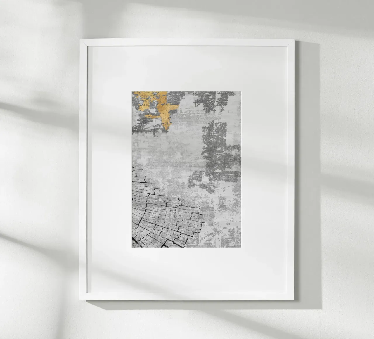 abstract art wood texture poster con telaio in alluminio da vintageshop
