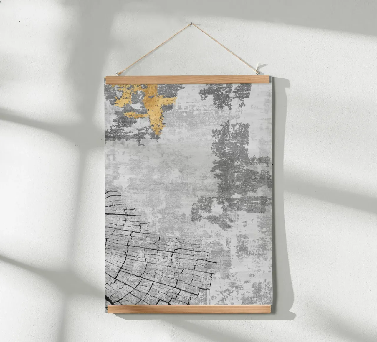 abstract art wood texture poster con telaio in alluminio da vintageshop