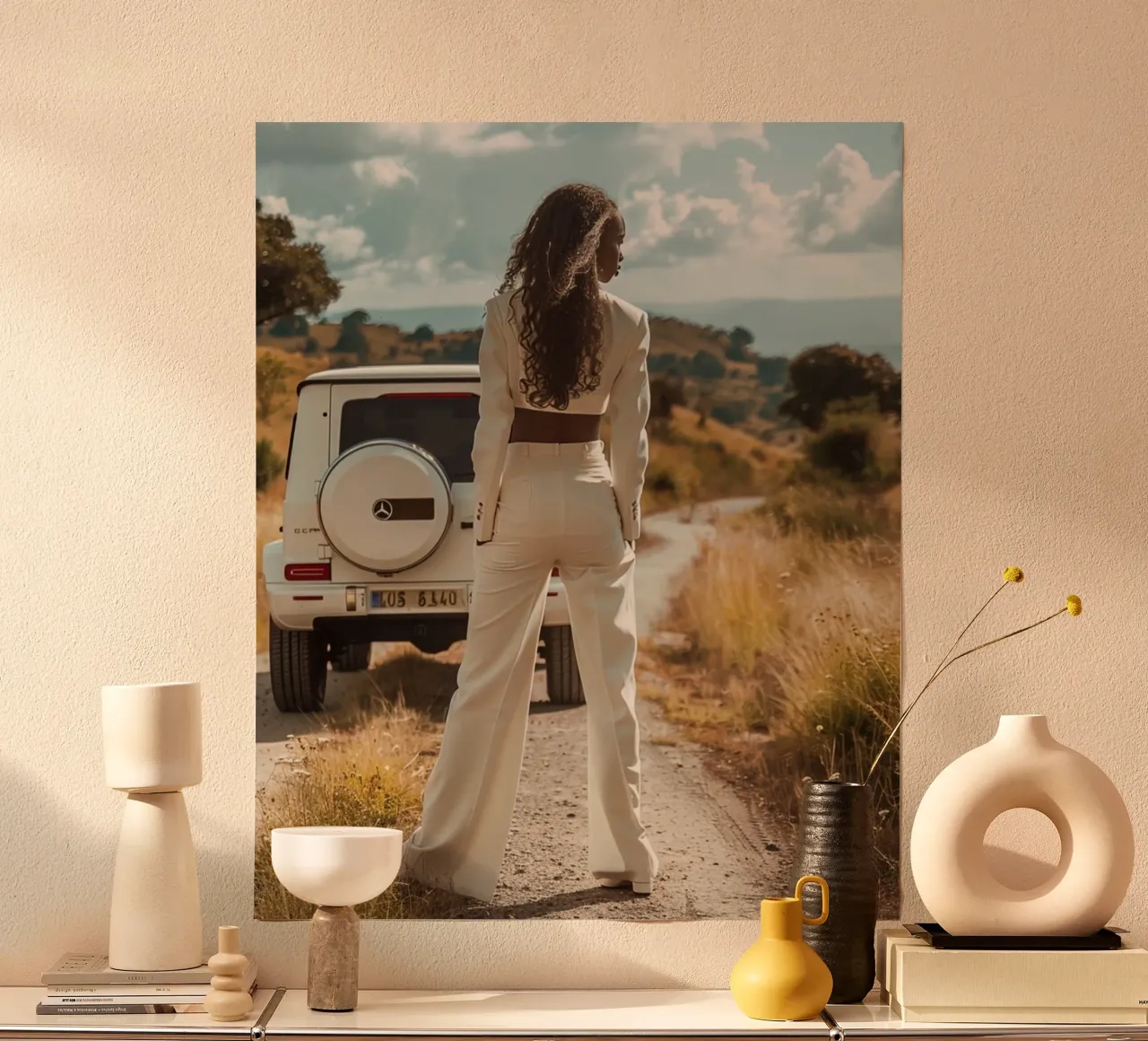 Riverbero di menta poster con telaio in plastica da PhotoVibe Decor