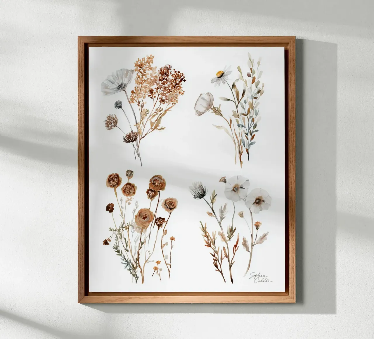 Quattro bouquet d'autunno alluminio dibond da Sophia Calder Studio