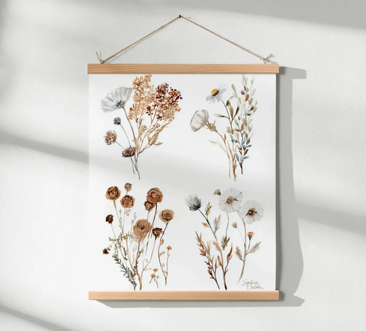 Quattro bouquet d'autunno carta hahnemühle da Sophia Calder Studio