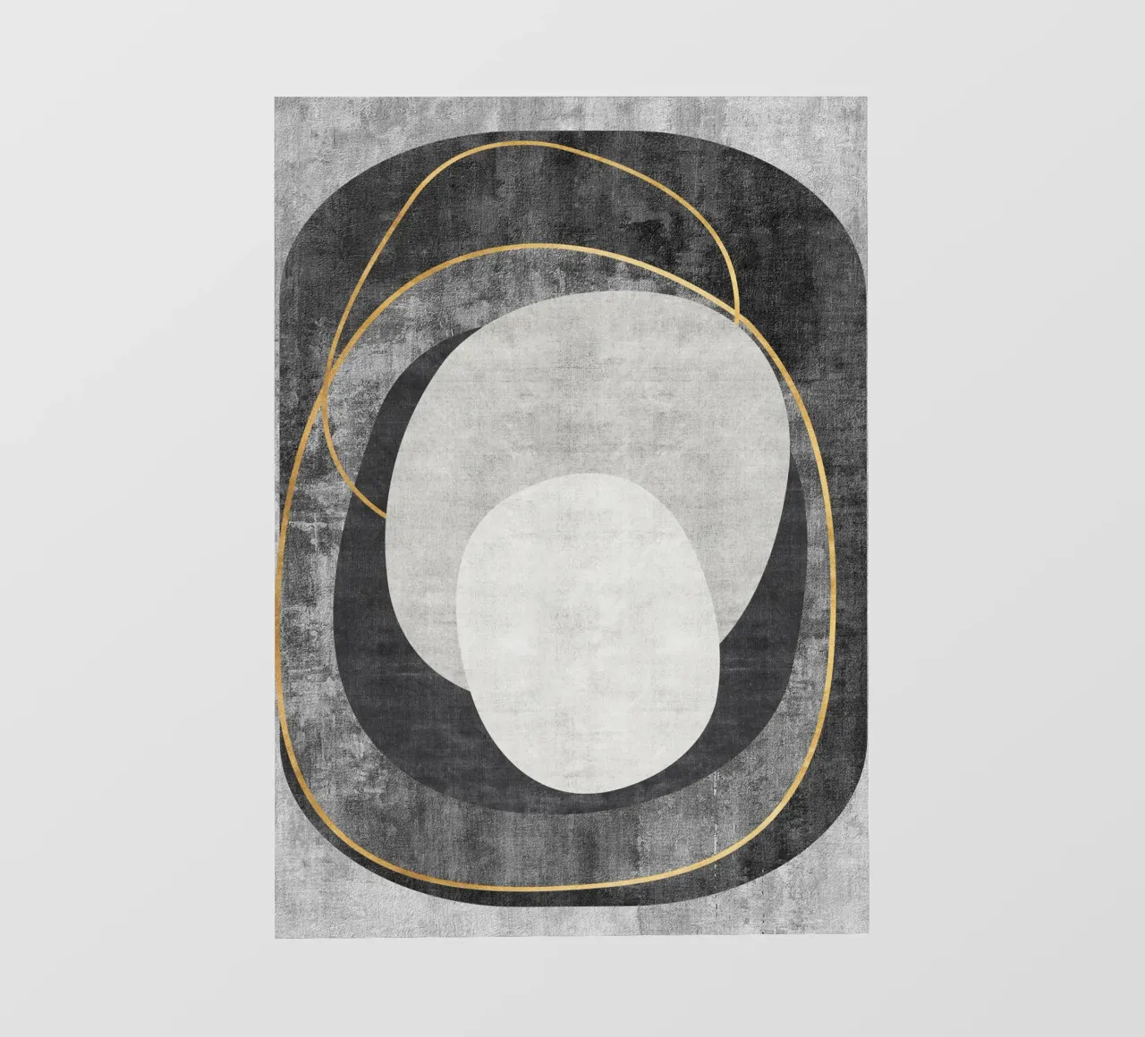 abstract art circles and lines telo in pvc da vintageshop