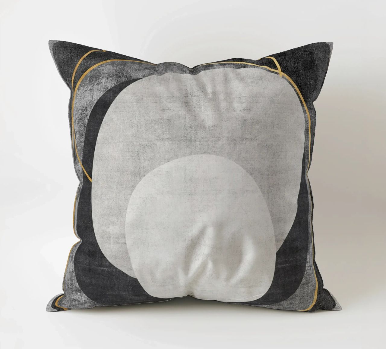 abstract art circles and lines cuscino da vintageshop