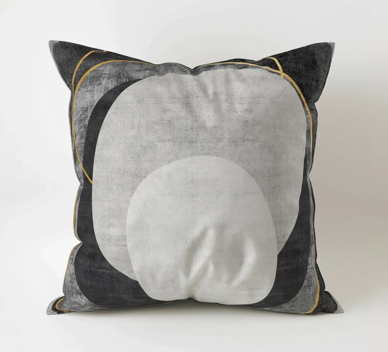 abstract art circles and lines cuscino da vintageshop