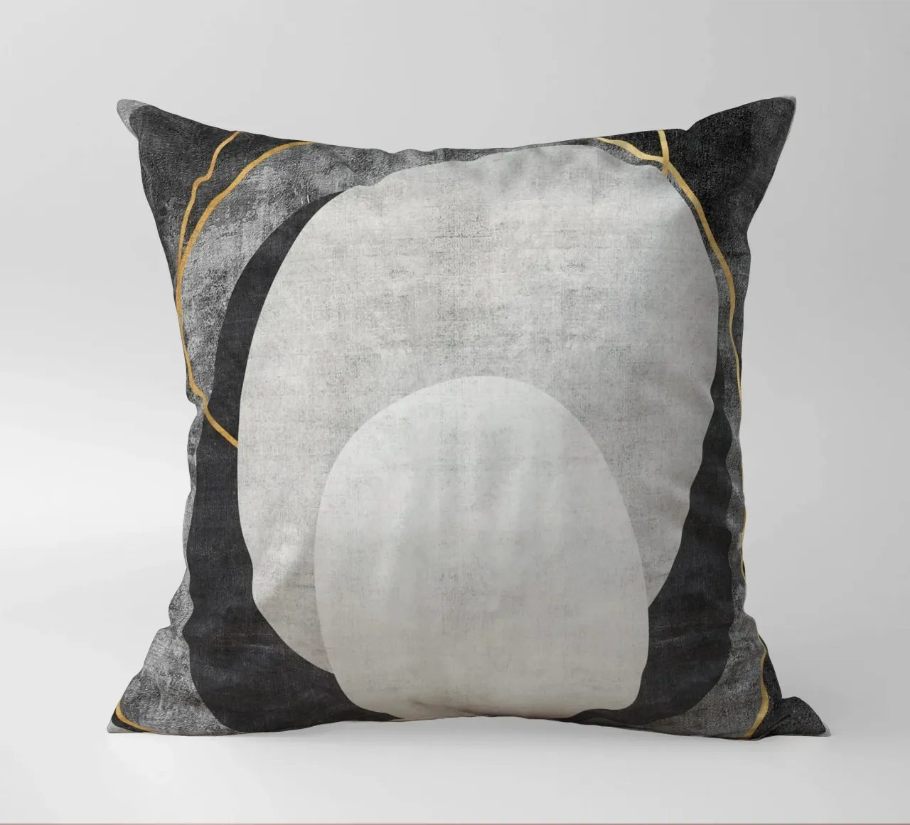 abstract art circles and lines Kissen von vintageshop