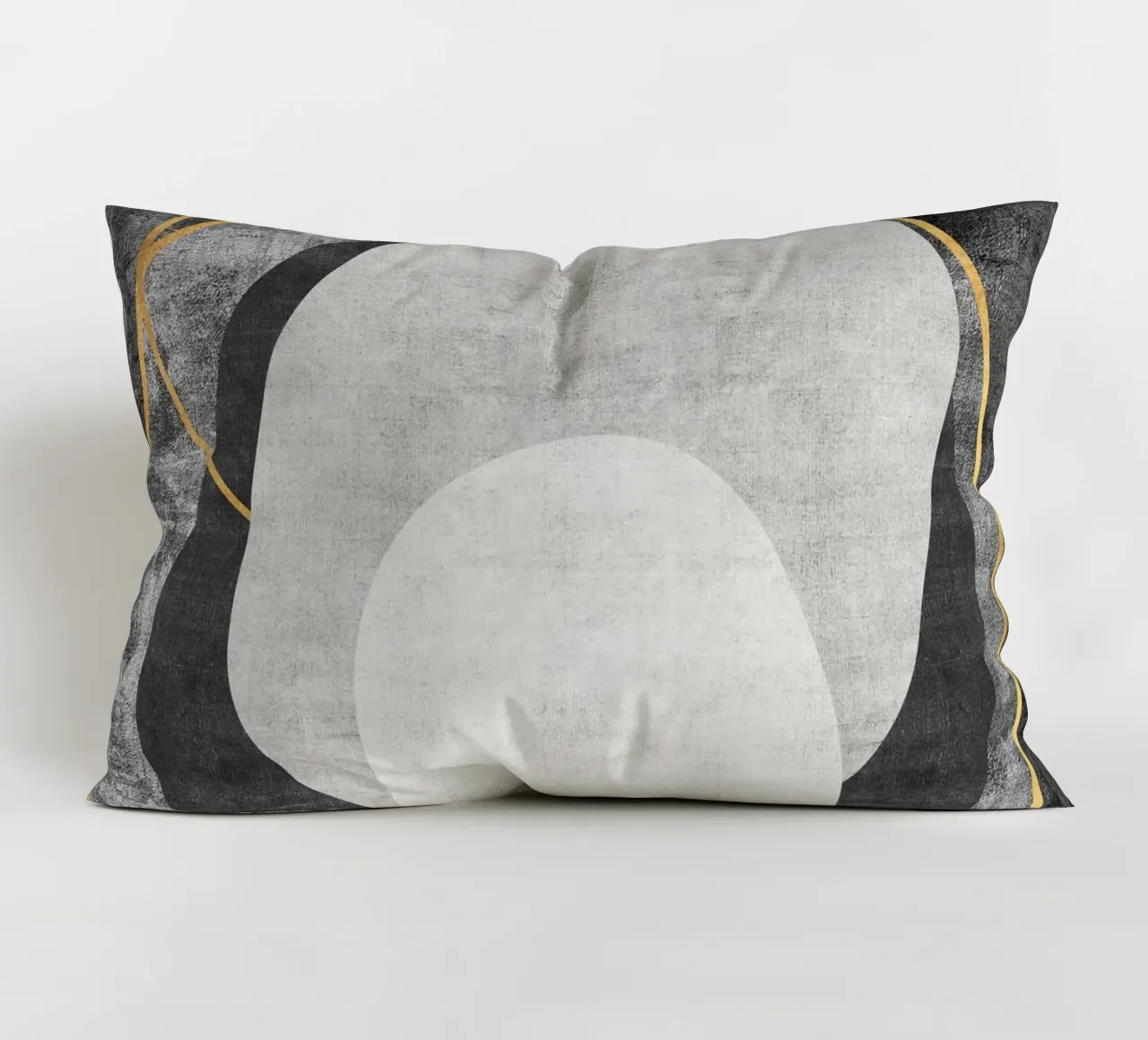 abstract art circles and lines cuscino da vintageshop