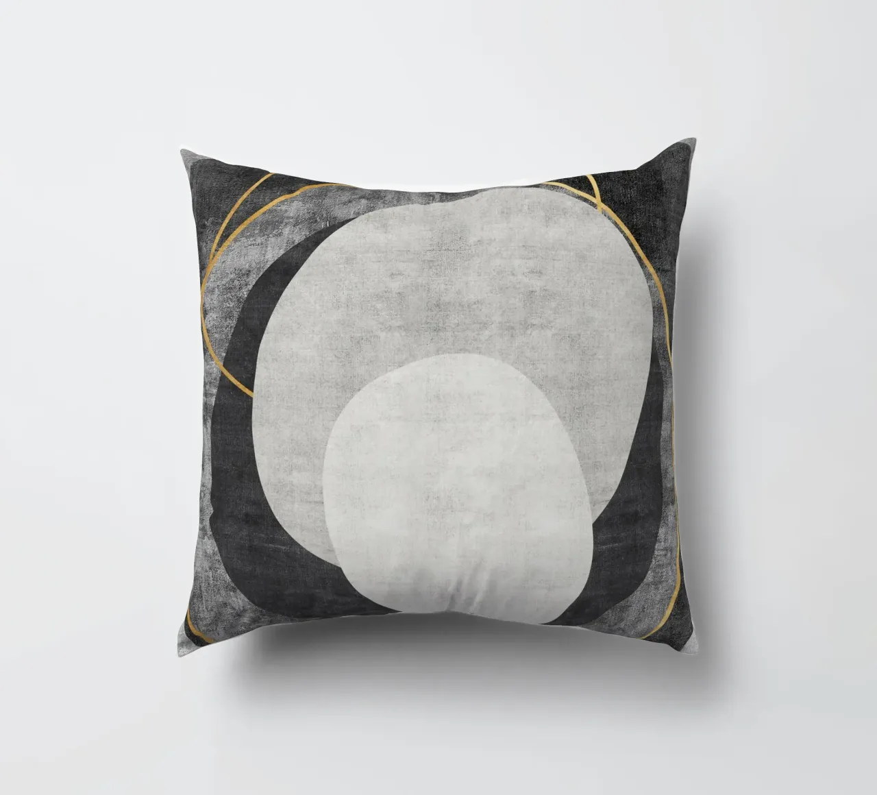 abstract art circles and lines cuscino da vintageshop