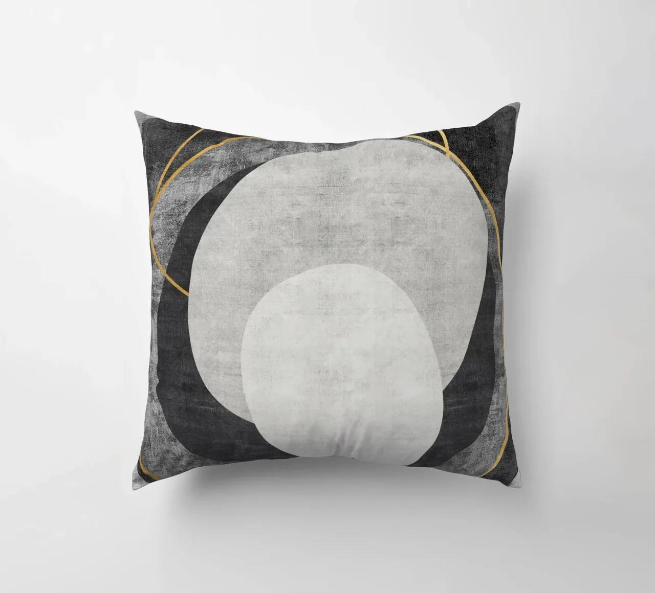 abstract art circles and lines cuscino da vintageshop