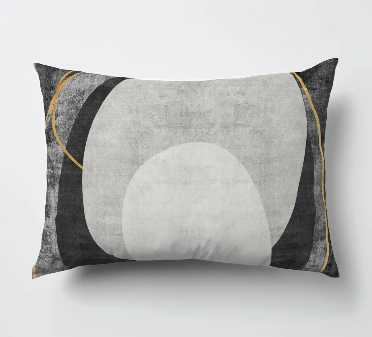 abstract art circles and lines cuscino da vintageshop