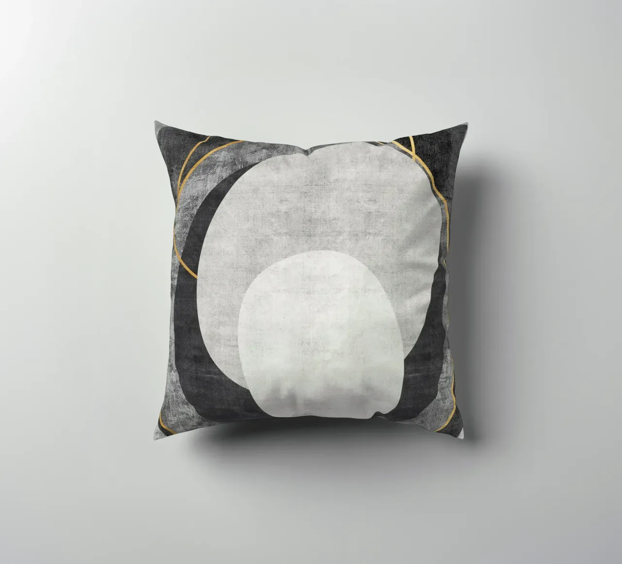 abstract art circles and lines cuscino da vintageshop