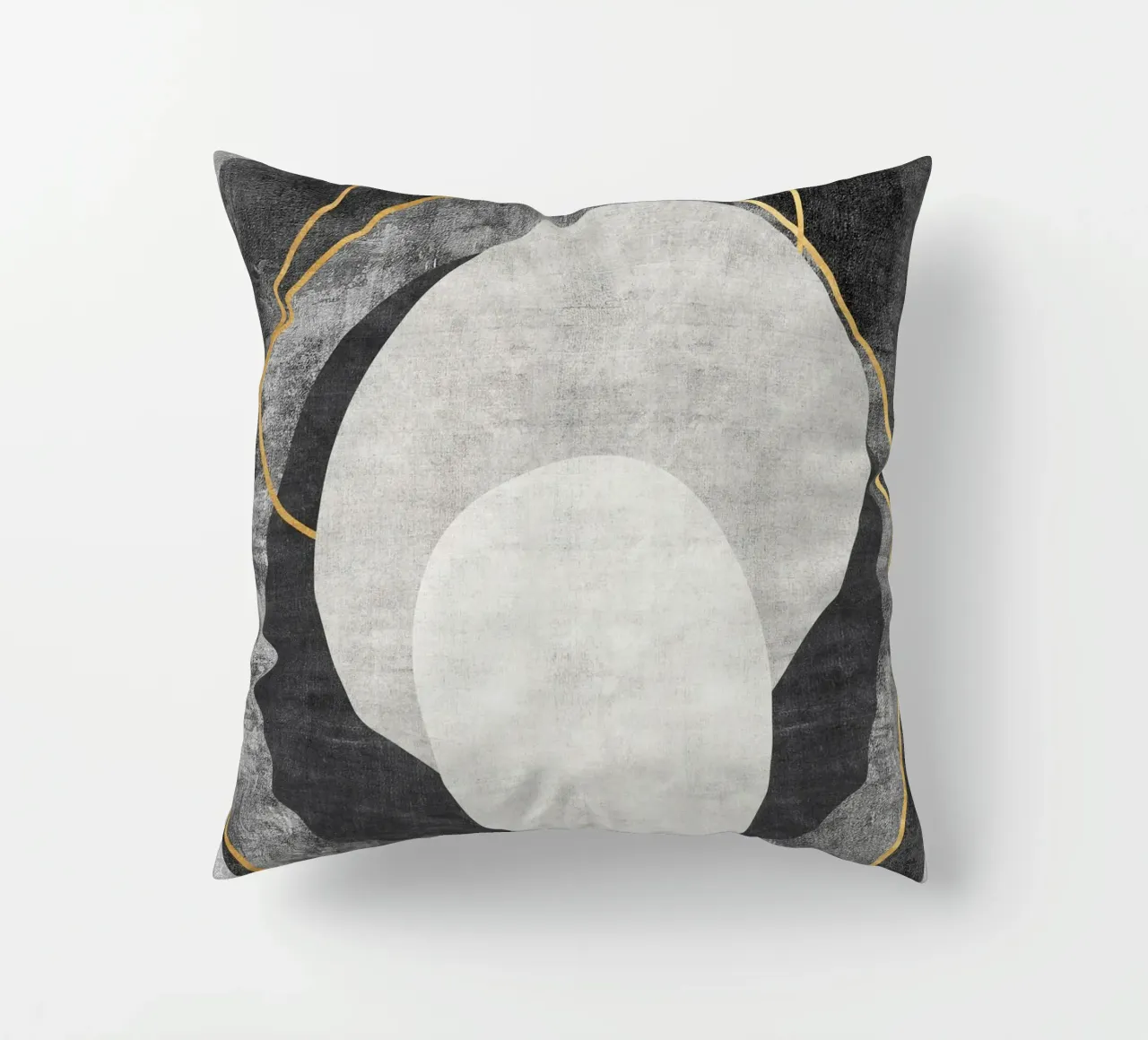 abstract art circles and lines cuscino da vintageshop