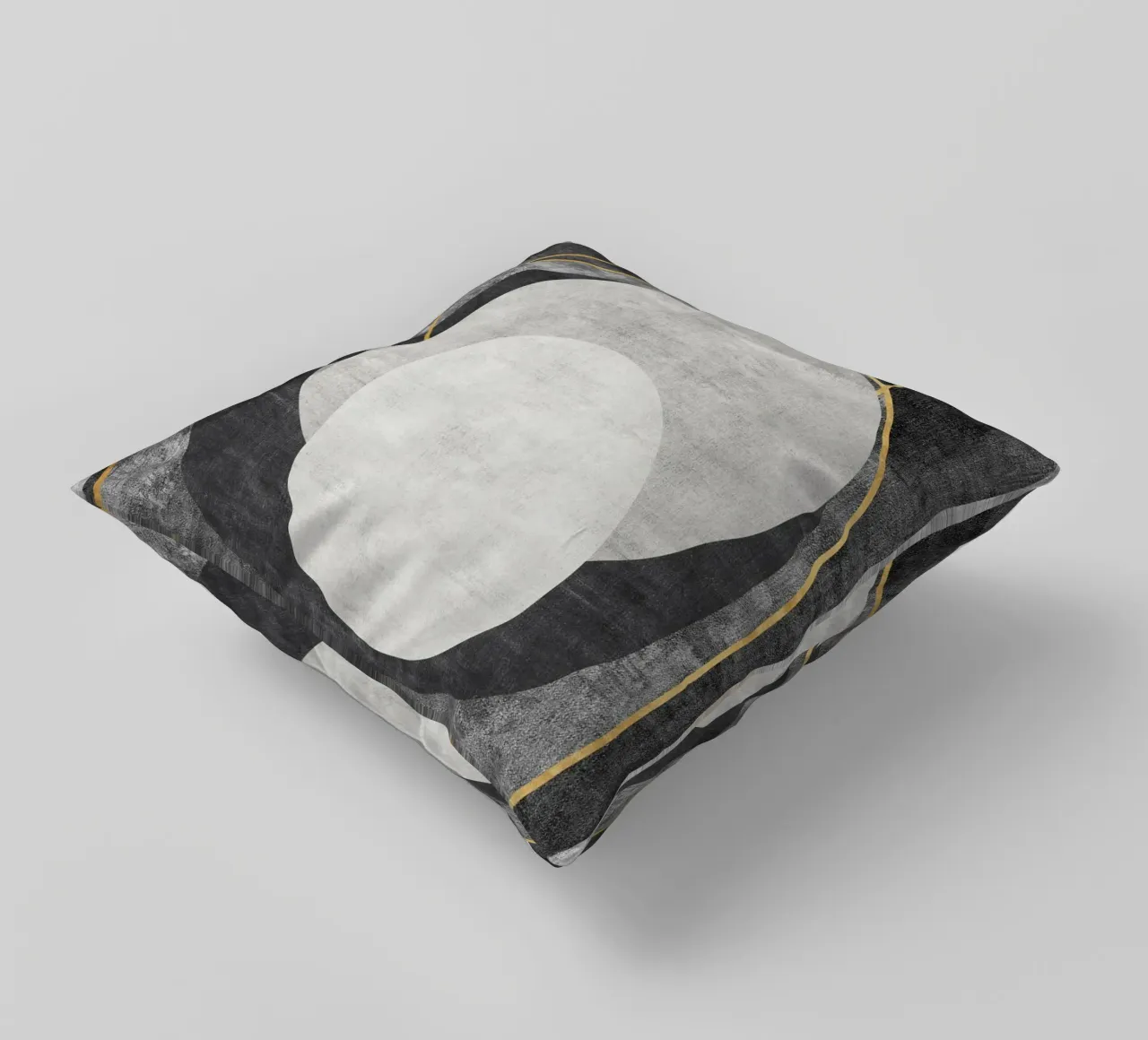 abstract art circles and lines cuscino da vintageshop