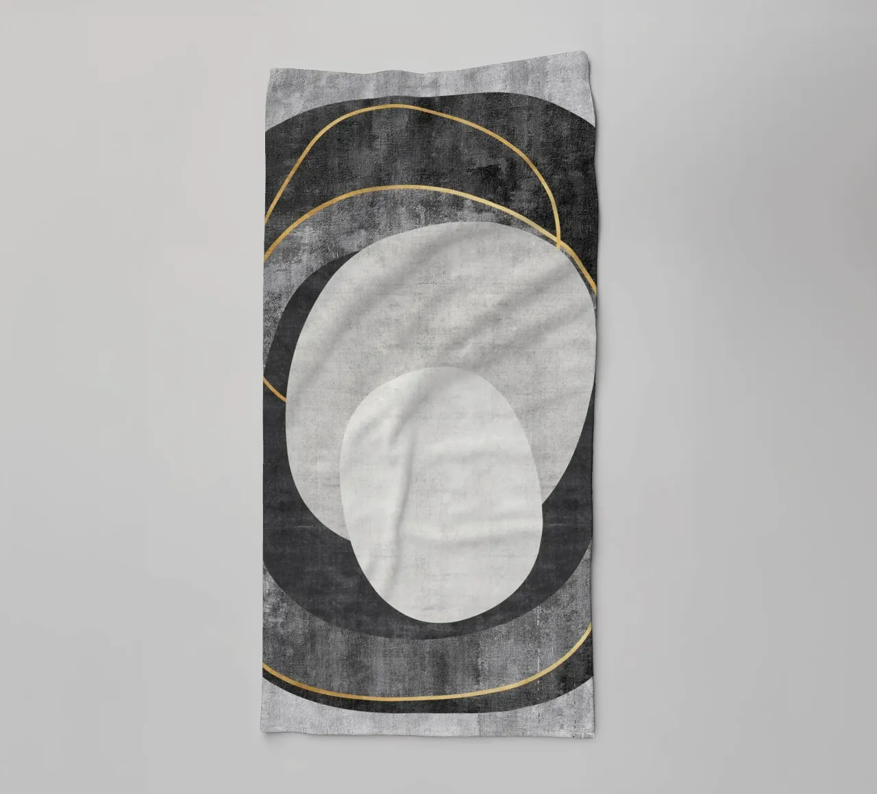 abstract art circles and lines asciugamano da bagno da vintageshop