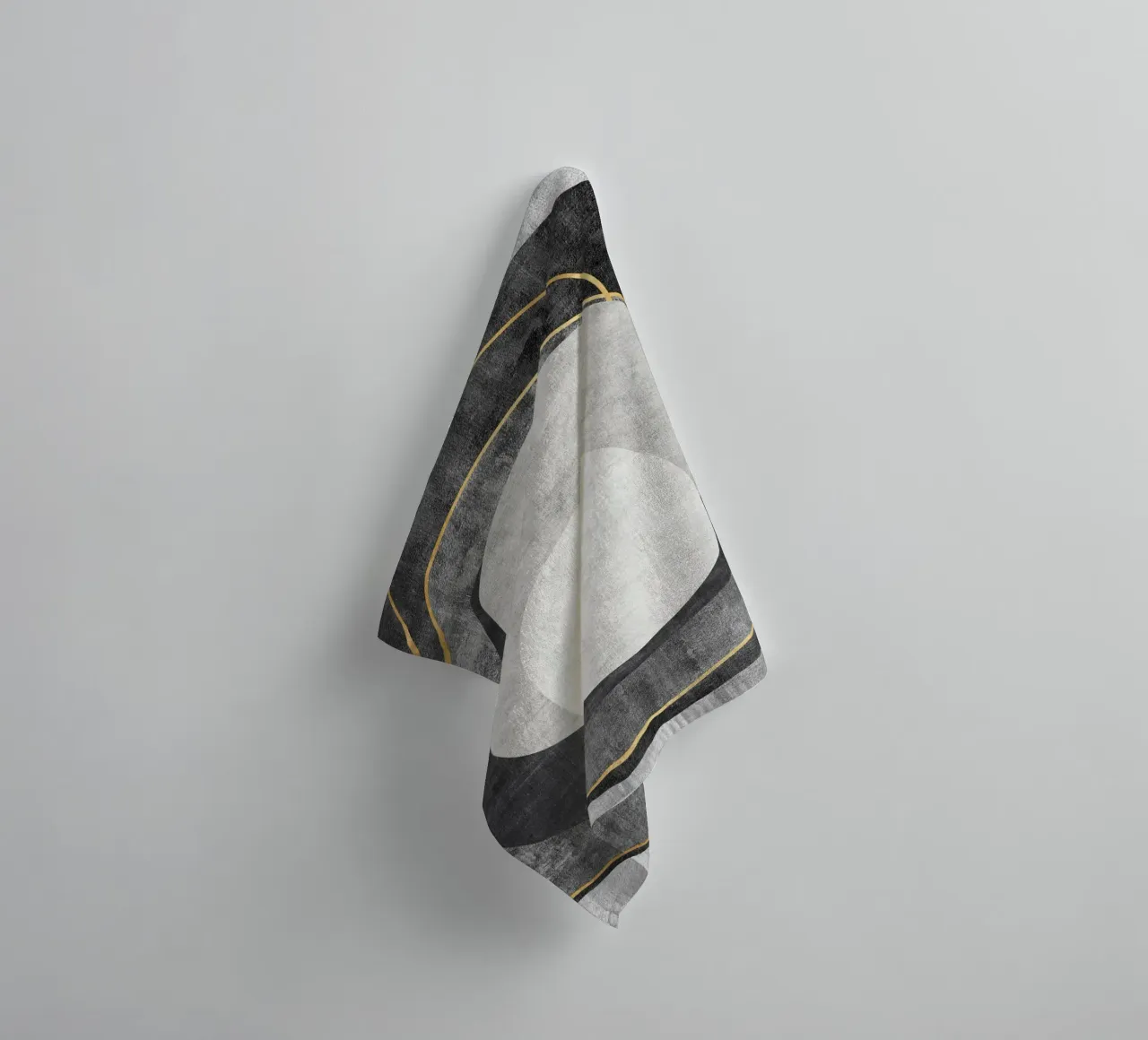 abstract art circles and lines asciugamano da bagno da vintageshop