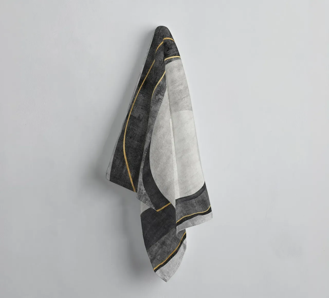 abstract art circles and lines asciugamano da bagno da vintageshop